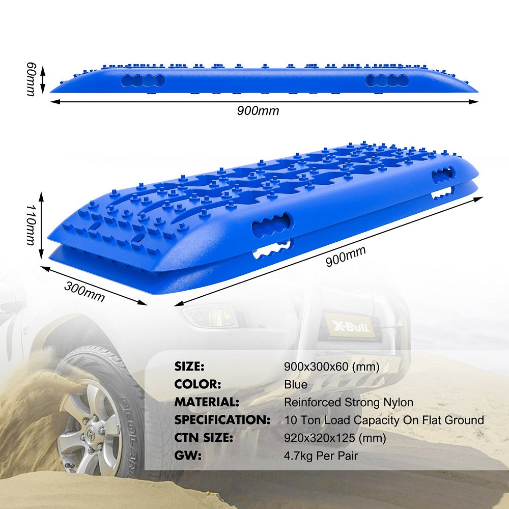 X-BULL Hitch Receiver 5T Recovery Receiver With 2PCS Recovery tracks Boards Gen2.0 Blue - 0