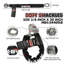 X-BULL Recovery Kit Kinetic Recovery Rope With Hitch Receiver 5T Recovery Receiver-4