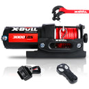 X-BULL Electric Winch 12V Wireless 3000lbs/1360kg Synthetic Rope BOAT ATV 4WD-1