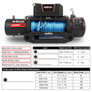 X-BULL 12000LB Electric Winch 12V synthetic rope 4WD with Recovery Tracks Gen3.0 Black-3