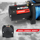 X-BULL 12V Electric Winch 12000LBS synthetic rope 4wd Jeep with winch cover-8