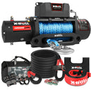 X-BULL 4WD Recovery Kit Kinetic Recovery Rope With 4WD Winch 12000LBS Electric Winch 12V 4X4 Offroad-1