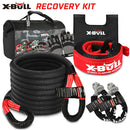 X-BULL Recovery Kit 4X4 Off-Road Kinetic Rope Snatch Strap Winch Damper 4WD13PCS-1