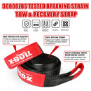 X-BULL Recovery Kit 4X4 Off-Road Kinetic Rope Snatch Strap Winch Damper 4WD13PCS-5
