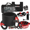 X-BULL Kinetic Recovery Rope kit Snatch Strap Soft Shackles Hitch receiver 4WD 4X4-1