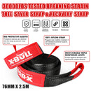 X-BULL Recovery Kit Kinetic Recovery Rope Snatch Strap / 2PCS Recovery Tracks 4WD Gen2.0-5