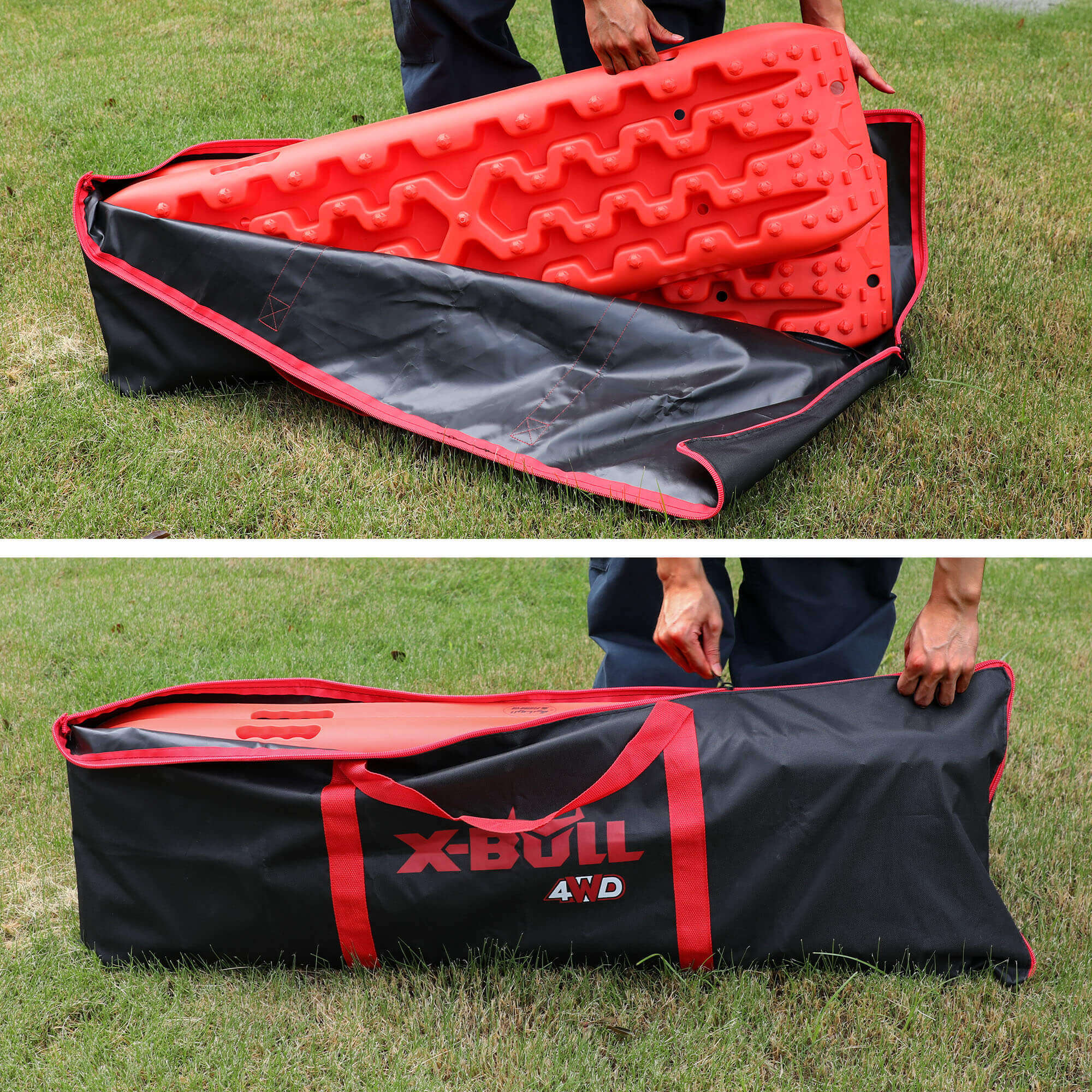 X-BULL Recovery tracks Carry Bag 4x4 Extraction Tred Bag Black - 0