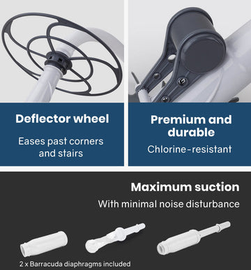 Aurelaqua Swimming Pool Cleaner Floor Climb Wall Automatic Vacuum Hose 10M - 0