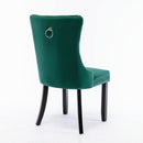8x Velvet Dining Chairs- Green-6