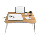 EKKIO Extra Large Multifunctional Portable Bed Tray Laptop Desk (White Oak)-1