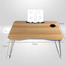 EKKIO Extra Large Multifunctional Portable Bed Tray Laptop Desk (White Oak)-8