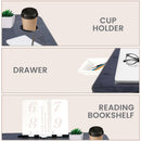 EKKIO Extra Large Multifunctional Portable Bed Tray Laptop Desk (Black)-6