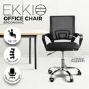 EKKIO Ergonomic Office Chair with Breathable Mesh Design and Lumbar Back Support (Black)-2