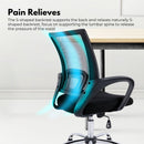 EKKIO Ergonomic Office Chair with Breathable Mesh Design and Lumbar Back Support (Black)-5