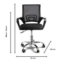 EKKIO Ergonomic Office Chair with Breathable Mesh Design and Lumbar Back Support (Black)-9