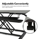 EKKIO Adjustable Standing Desk Riser with Gas Spring (Black)-3
