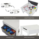 EKKIO 3PCS Kids Table and Chairs Set with Black Chalkboard (Grey)-3