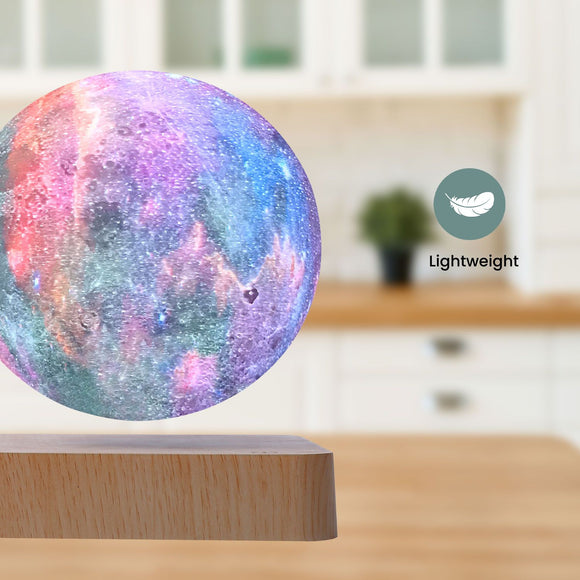 GOMINIMO Magnetic Levitating Galaxy Moon (Light Brown Base)