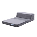 GOMINIMO 4 Fold Memory Foam Folding Mattress Dark Grey Velvet-10