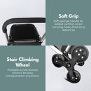 GOMINIMO Foldable Aluminum Shopping Trolley Cart with Tri-Wheel (Grey)-5