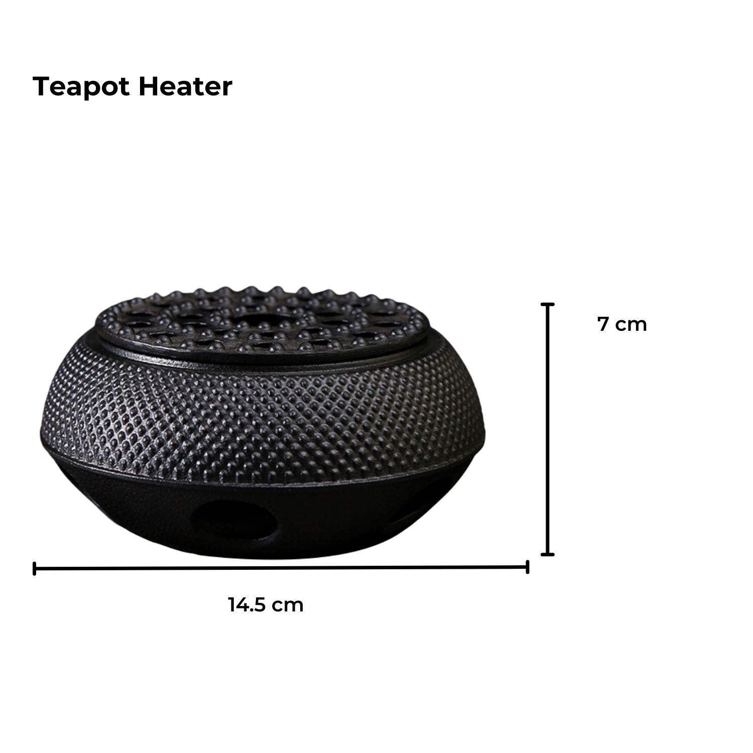 GOMINIMO 1200ML Iron Teapot with Filter and Warmer