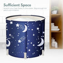 GOMINIMO Portable Foldable Bathtub Thickening with Thermal Foam 65X70cm (Star Blue)-3