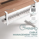 GOMINIMO Retractable Cable Management Tray- No Drilling Type (White)-2