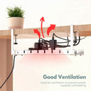 GOMINIMO Retractable Cable Management Tray- No Drilling Type (White)-6