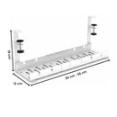 GOMINIMO Retractable Cable Management Tray- No Drilling Type (White)-9