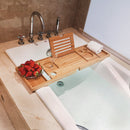 GOMINIMO Expandable Bamboo Bathup Caddy Trays-11