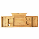 GOMINIMO Expandable Bamboo Bathup Caddy Trays-14
