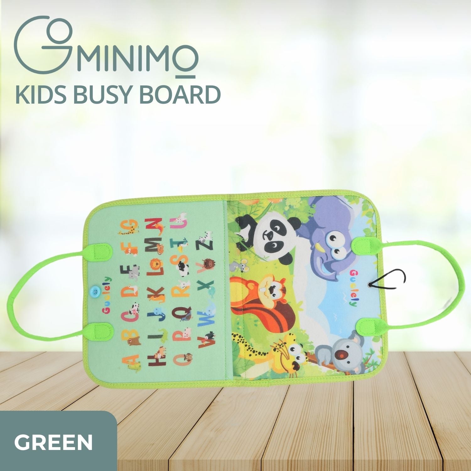 GOMINIMO Kids Busy Board Learning Toys (Green) - 0
