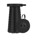 KILIROO Portable Telescopic Folding Stool (Black)-1