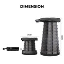 KILIROO Portable Telescopic Folding Stool (Black)-5
