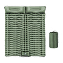 KILIROO Double Inflatable Camping Sleeping Pad with Pillow (Army Green)-8
