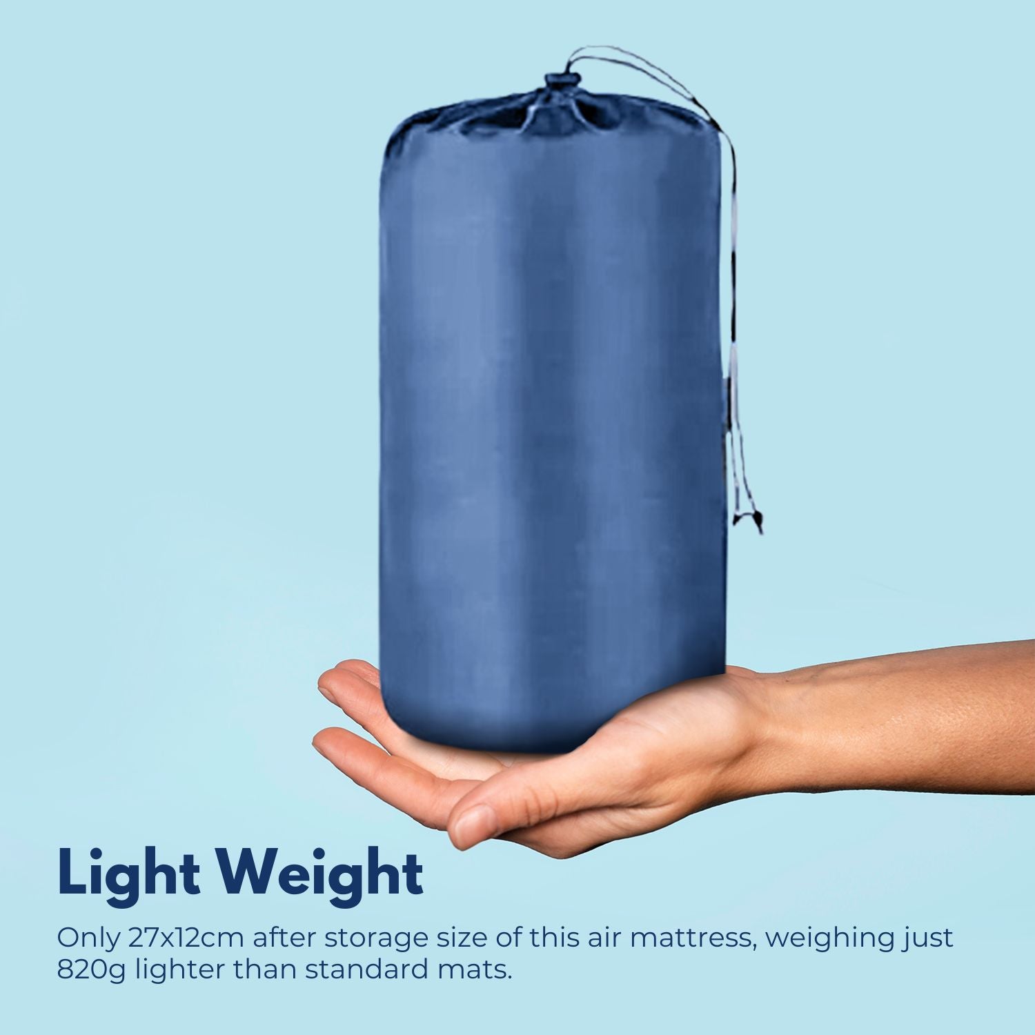 KILIROO Inflatable Camping Sleeping Pad (Blue)