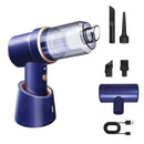 MIRAKLASS 45000RPM 7.8V Rechargeable Cordless Air Duster and Car Vacuum Cleaner with Charging Base (Navy Blue)-1