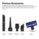 MIRAKLASS 45000RPM 7.8V Rechargeable Cordless Air Duster and Car Vacuum Cleaner with Charging Base (Navy Blue)-8