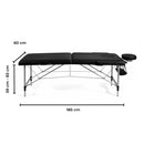 ONIREST 2 Fold Adjustable Portable Massage Bed (Black)-9