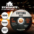RYNOMATE 50 Pcs Cutting Wheel Discs 125mm (Black)-2
