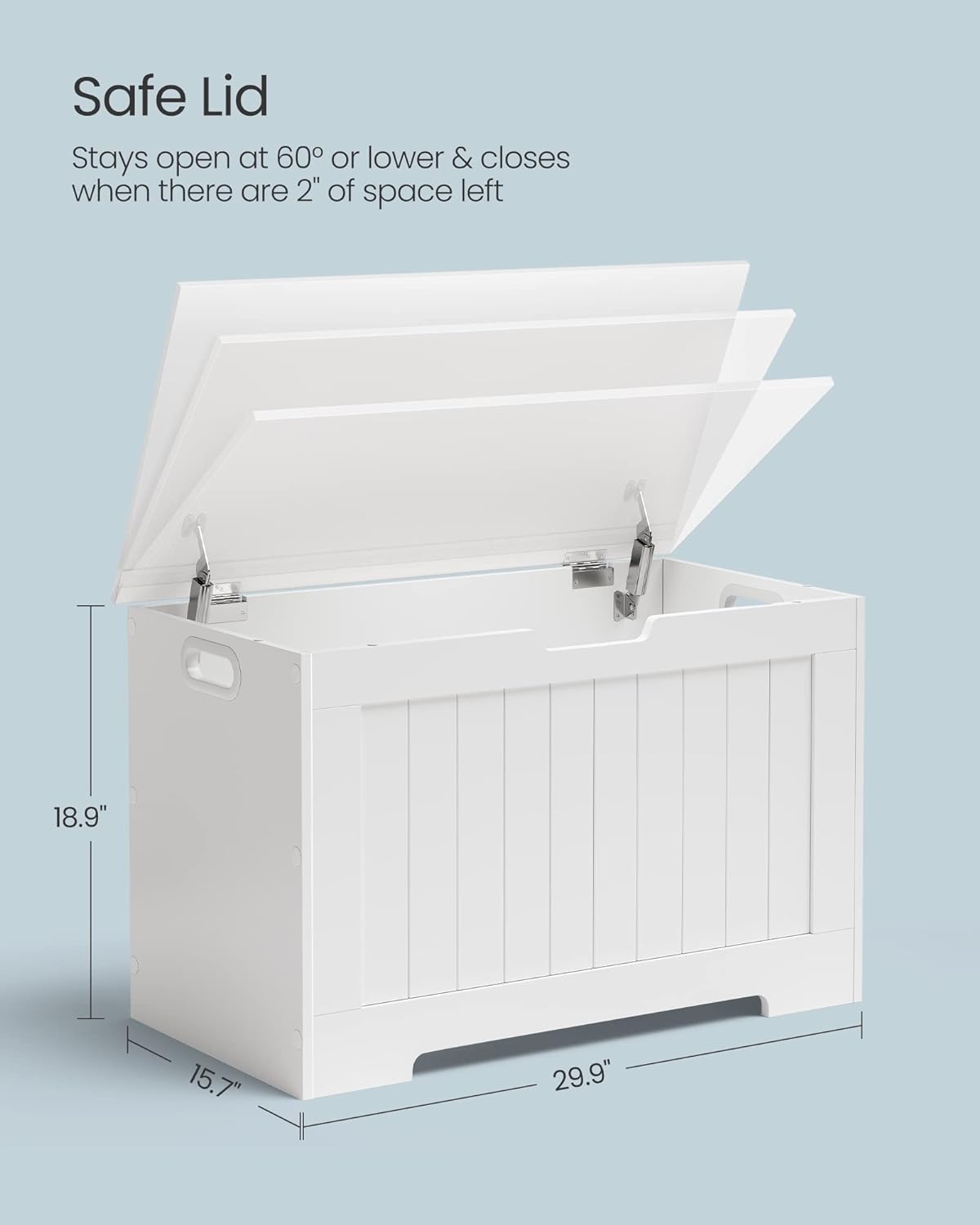 VASAGLE Storage Bench White - 0