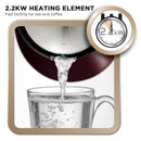 Morphy Richards 1.5L Aspect Kettle - Maroon with Cork-Effect Trim-9