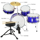 Karrera Children's 4pc Drum Kit - Blue-8