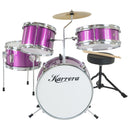 Karrera Childrens 4pc Drum Kit - Purple-1