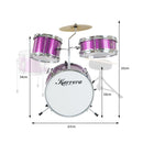 Karrera Childrens 4pc Drum Kit - Purple-2