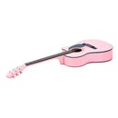 Karrera Acoustic Cutaway 40in Guitar - Pink-3