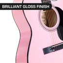 Karrera Acoustic Cutaway 40in Guitar - Pink-4