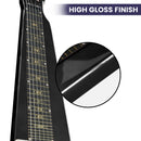 Karrera 29in 6-String Lap Steel Hawaiian Guitar - Black-8