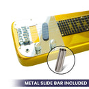Karrera 29in 6-String Lap Steel Hawaiian Guitar - Metallic Gold-11
