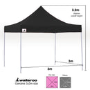 Wallaroo Gazebo Tent Marquee 3x3 PopUp Outdoor Black-5